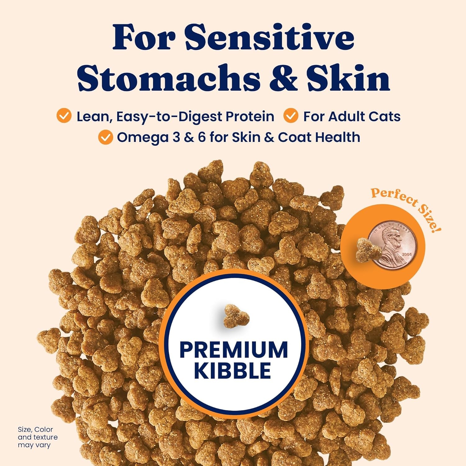 Solid Gold Sensitive Stomach Dry Cat Food - Grain Free & Gluten Free Sensitive Stomach Cat Food for Indoor Adult & Senior Cats - Dry Kibble for Cats W/Quail, Pumpkin & Probiotics for Gut Health - 3Lb