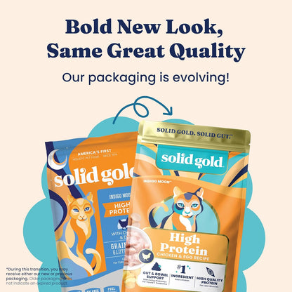 Solid Gold High Protein Dry Cat Food - Grain Free & Gluten Free Chicken Cat Dry Food W/Probiotics for Gut Health & Digestion - High Fiber & Omega 3 - Low Carb Kibble for All Ages - 6LB