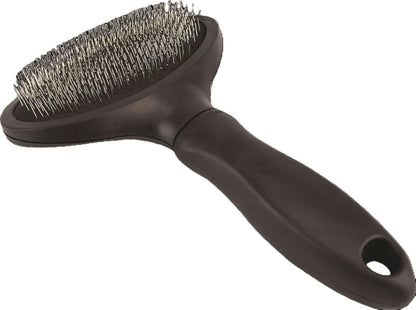 Slicker Brush for Cats, Pet Hair Brush for Shedding, Removes Loose Undercoat, Ergonomic Handle, Smaller Head for Cats