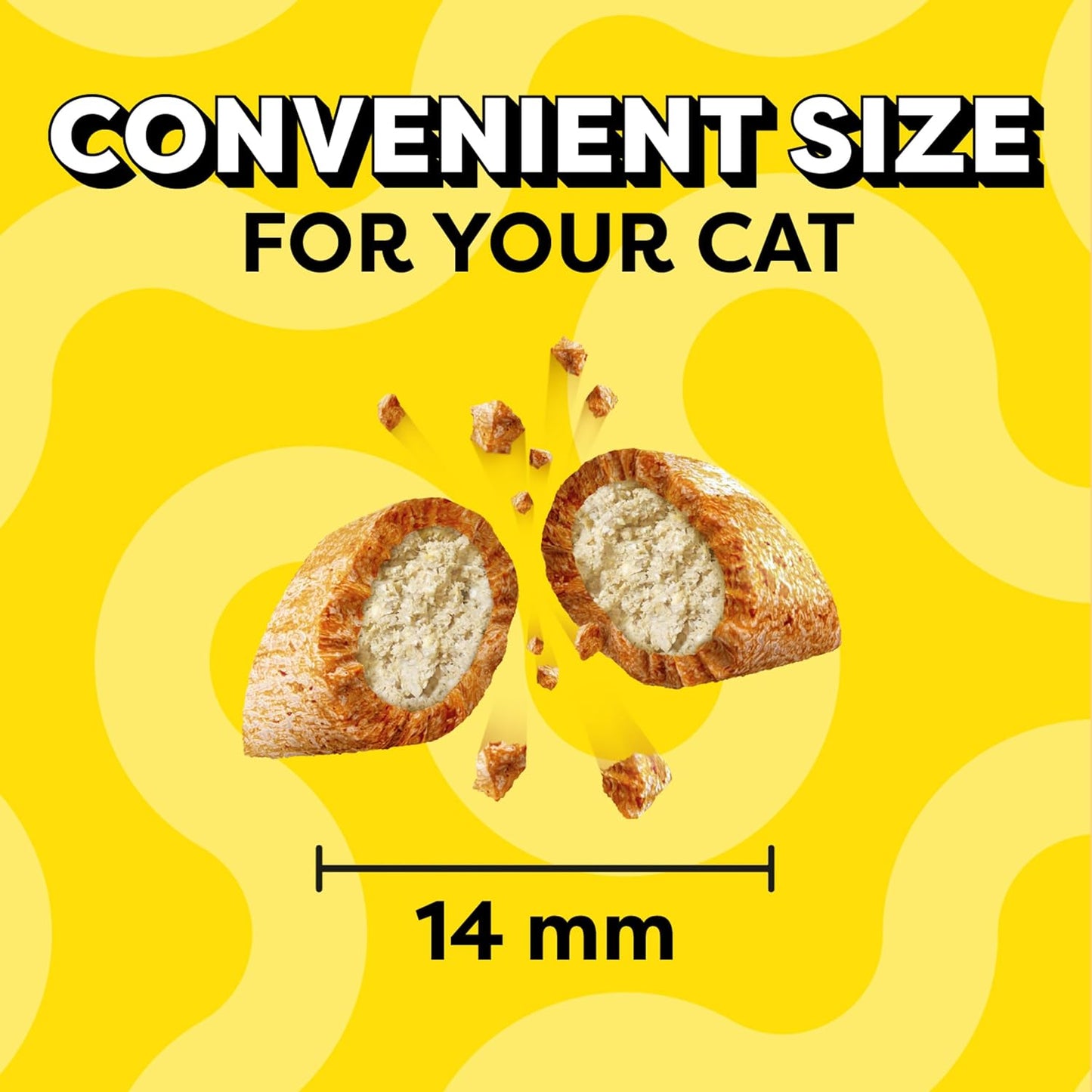 Jumbo Stuffed Cat Treats, Crunchy and Soft Cat Treats, Savory Salmon Flavor, 5.3 Oz. Pouches (Pack of 10)